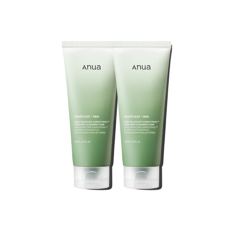 2 for 1 Anua Heartleaf + BHA Quercetinol Pore Deep Cleansing Foam - 150 ml