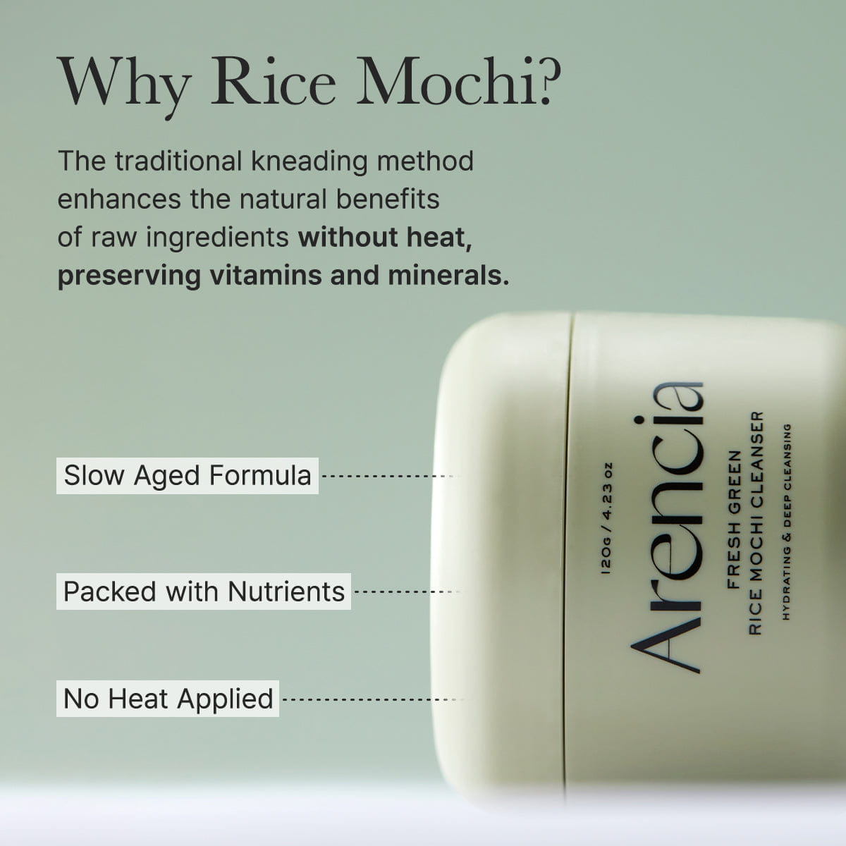 Arencia Fresh Green Rice Mochi Cleanser - 120g